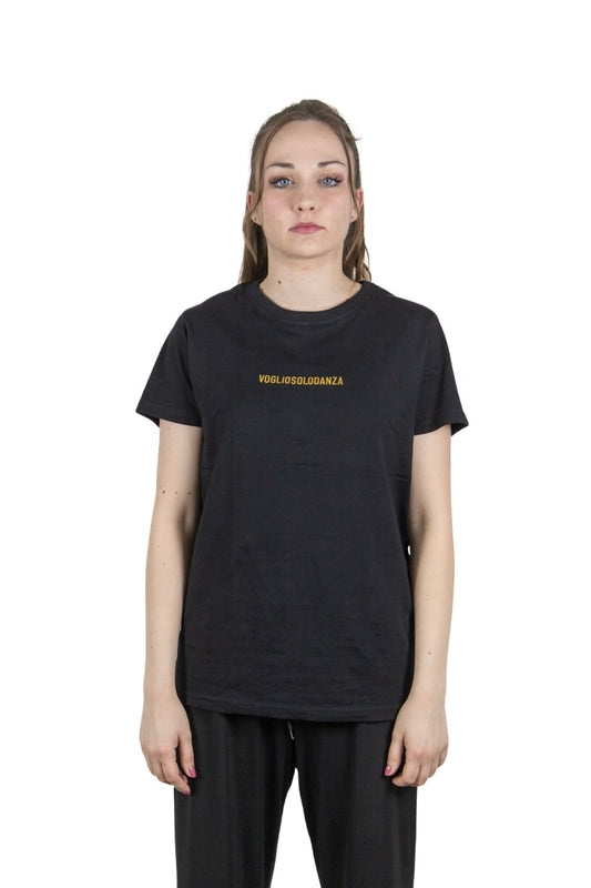 T-SHIRT NERA ELEGANT ORO