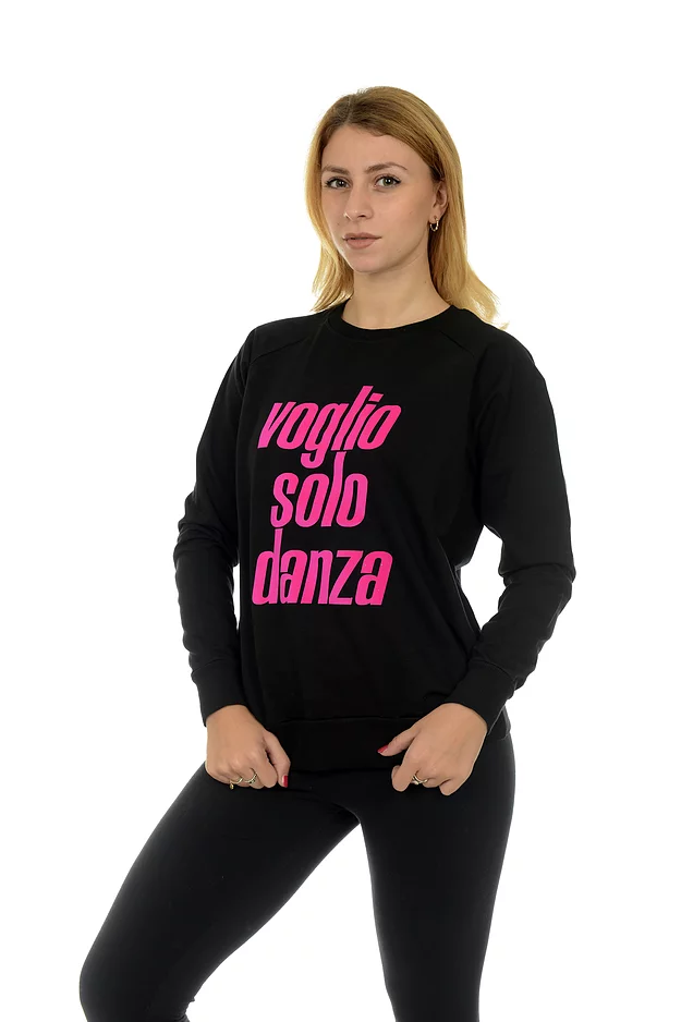 FELPA UNISEX LOGO VELLUTO FUXIA